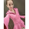 TE8215MN Korean fashion hooded tops with skirt