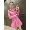 TE8215MN Korean fashion hooded tops with skirt