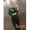 TE8214MN Korean fashion V-neck long sleeve T-shirt