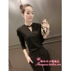 TE8214MN Korean fashion V-neck long sleeve T-shirt