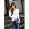 TE8988WMSS Korean fashion joker pure color backing T-shirt white