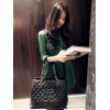 TE807SSKN Korean fashion three quarter sleeve bubble dress green