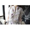 TE9095LXSS Organza flowers print shot coat apricot