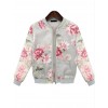 TE9095LXSS Organza flowers print shot coat red