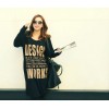 TE9827AYY Korean fashion letters printing loose long sweatshirt