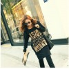 TE9827AYY Korean fashion letters printing loose long sweatshirt