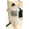 TE9831AYY Korean fashion letters printing back long zipper up hoodies grey