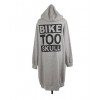 TE9831AYY Korean fashion letters printing back long zipper up hoodies grey