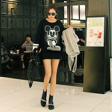 TE9752AYY Korean fashion loose skull cartoon print loose sweatshirt