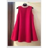 TE6046YZL Vintage pearls turtle neck woolen vest dress with belt