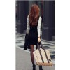 TE8635XYZ Korean fashion slim fashion backing long t-shirt dress