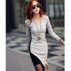 TE8635XYZ Korean fashion slim fashion backing long t-shirt dress