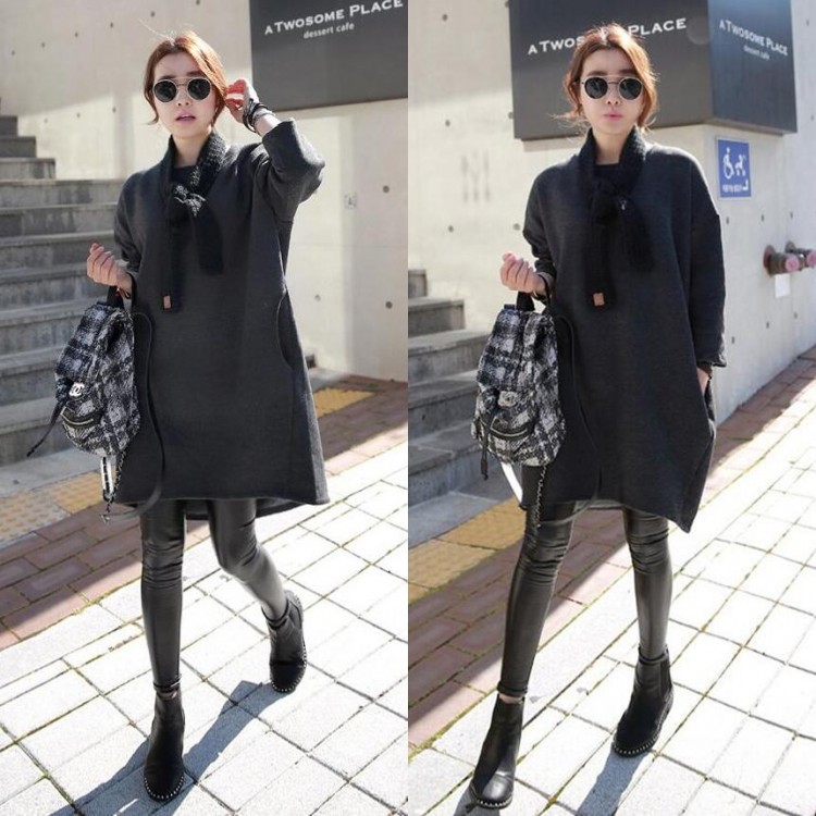 TE6488YZS Korean fashion thicken loose large size trendy pullover ...