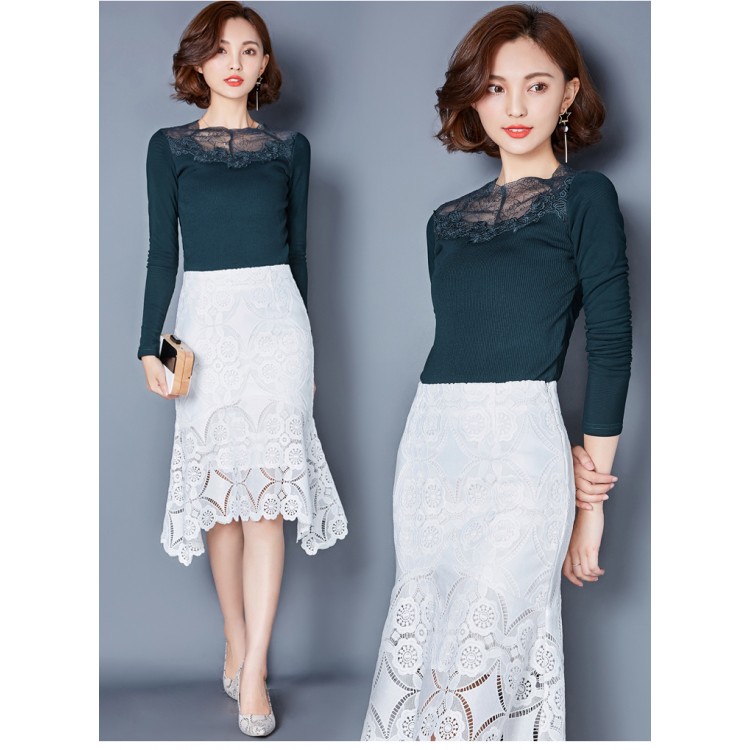TE3005WSSP New style large size mesh lace splicing wool lining backing ...