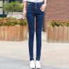 Real shot 2011 autumn and winter high waist large size jeans women's elastic wild self-repair pants harem pants Korean loose waist