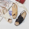 Side zipper thick wedge hell sandals