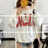 2017 autumn and winter new Korean fashion loose students wild short  tie  sweatshirt