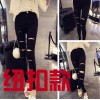 1835 cut holes high elastic leggings