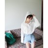 Korean chic wind fashion wild personality style hooded long-sleeved T-shirt
