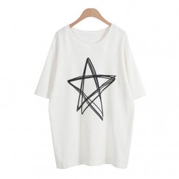 T - female short - sleeved short - sleeved long paragraph loose large code 3929