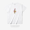 W0332S17 Summer cute cartoon ice cream printing couple cotton short sleeve T-shirt