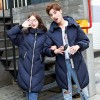 8831 couples long down jacket with cap