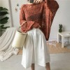 988 ulzzang retro loose lantern sleeves knitted sunscreen shirt