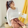 232 real shot new loose thin sweater round neck long sleeve blouse