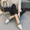 2017 new students Korean version of the flat flat with college wind sweet bow flat sandals