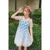 2017 summer new ladies peach heart dress skirt yarn A dress skirt two sets of dress women
