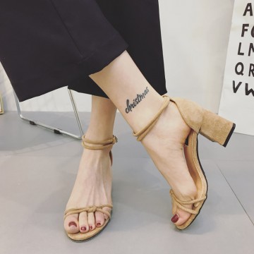 Korean fashion high-heeled open-toed sandals