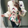 1053 # 2017 spring and autumn new Korean fashion sweet embroidery flowers tassel sweater