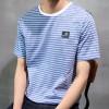 Short Sleeve T-Shirt Men's Summer New Sea Soul Shirt Men's Half Sleeve Touching Stripes Leisure Young Students 2001 #