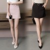 Real shot 2017 new autumn pocket pants Korean version was thin A word skirt wild short skirt female 6538