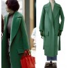 3680 Green over the knee double-sided coat