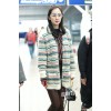 6006 # spring and summer Yang Mi Airport star with the full-chi-chun fight color long sweater big V-neck knitted cardigan