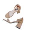 Summer new Korean version of the word with open-toed sandals fashion wild rough with high-heeled thin Rome clams sandals