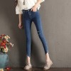 822 real shot high waist jeans women autumn and winter were thin nine pants burr irregular cut pencil pants feet pants