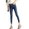 822  irregular cut high waist jeans