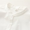 6906 # 2017 Autumn new collar embroidery pocket shirt single-breasted long-sleeved round pose shirt female