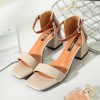 Simple toe thick high-heeled sandals