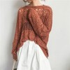 988 ulzzang retro loose lantern sleeves knitted sunscreen shirt