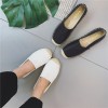 2017 new leather flat-bottomed fisherman shoes female Korean round head a pedal lazy footwear straw shemp rope flat shoes