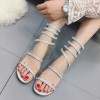 Diamond decoration snake-shape sandals