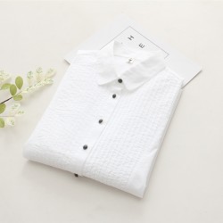 6893 art lady cotton white shirt
