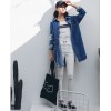 8722 windbreaker letter print long sleeve denim jacket