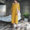 8678 # strapless ice silk knit open short-sleeved dress female 2017 summer large size was thin lazy dress