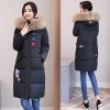 Real shot 2017 autumn and winter new Korean casual long section Slim was thin fashion down jacket female cotton jacket