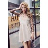 (Real shot) new summer ladies temperament wave point net yarn tapping shirt harness velvet dress two sets of 7096