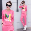 708 # 2017 autumn sports suit female fashion Korean version was thin sequined casual two-piece round neck sweater